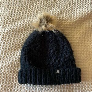 Chaos Black Beanie Winter Hat Pom Pom Unisex Warm Skiing Boarding Snow